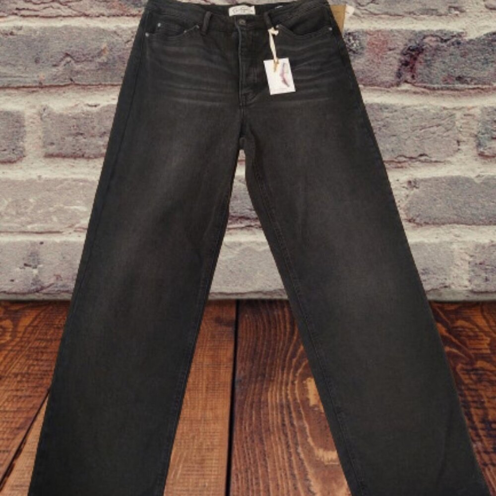 JESSICA SIMPSON WOMEN RELAXED WIDE STRAIGHT FLY BUTTON JEAN - SIZE 27